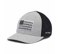 Columbia Casquette en Maille avec Drapeau d'arbre-Couronne Haute Baseball, Gris chiné/Noir, L/XL Mixte