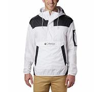 Columbia Challenger Windbreaker, Veste Légère Coupe Vent Homme, White/Black, Taille S