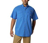 Columbia Chemise à Manches Courtes pour Homme Bonehead (Big), Bleu Vif, 1X
