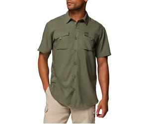 Columbia - Chemise technique avec protection solaire et évacuation de l'humidité - Silver Ridge Utility II SS Stone Green pour Homme - Taille XS - Vert XS