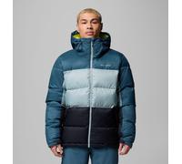 Columbia Manteau de style piste, réfléchissant la chaleur omnidirectionnelle, déperlant avancé, capuchon réglable, jupe pare-neige, poche pour forfait de ski, poche intérieure de sécurité - Hommes