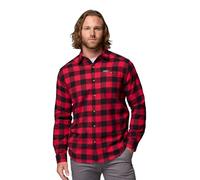 Columbia Cornell Woods Flannel Long Sleeve Shirt Chemise à Boutons, Carreaux de Buffle Rouge des, Taille XL Homme