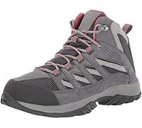 Chaussures Columbia Crestwood Mid Waterproof gris foncé rouge femme - 36