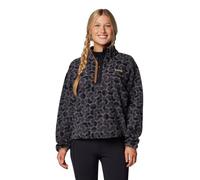 Columbia Demi-bouton-pression court imprimé Helvetia II pour femme, noir rétro, taille M
