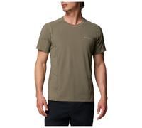 Columbia - T-shirt de randonnée stretch et léger - Diamond Peak Pro Short Sleeve Stone Green pour Homme en Nylon - Taille XL - Vert Vert XL