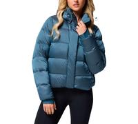 Columbia - Doudoune isolée en duvet naturel - Amaze Puff Hooded Jacket Everblue High Shine pour Femme - Taille M - Bleu Bleu M