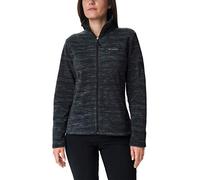 Columbia Fast Trek Jacket, Veste Polaire Entièrement Zippée Femme, Black Spacedye Print, Taille XS