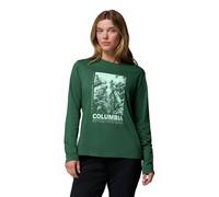 Columbia Femme Rolling Bend Graphic Sleeve Crew T-Shirt À Manches Longues, Forêt Tropicale, Hauteurs Étonnantes, S EU