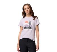 Columbia Femme Ruby Springs Graphic Fitted Short Sleeve T-Shirt À Manches Courtes, Lavender Pearl, Get Hiked, M EU