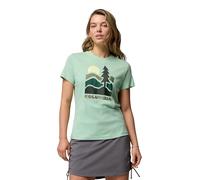 Columbia Femme Ruby Springs Graphic Fitted Short Sleeve T-Shirt À Manches Courtes, New Mint, Get Hiked, XL EU
