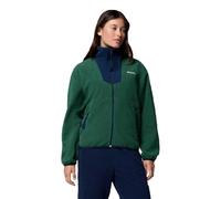 Columbia Femme Sequoia Grove Full Fleece Veste Polaire Entièrement Zippée, Forêt Tropicale, Bleu Marine Collégial, XS EU