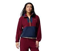 Columbia Femme Sequoia Grove Half Zip Fleece Pull en Polaire, Vin Riche, Bleu Marine, Sucre D'érable, XL EU