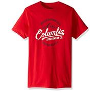 Columbia T- Shirt Graphique Chemise, Rouge Montagne/Volt, L Homme
