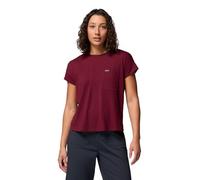 Columbia Haut en tricot Daniela Falls SS, matériau qui évacue l'humidité, coupe extensible dynamique, fente latérale respirante, poche poitrine, protection UPF 50 - Femmes