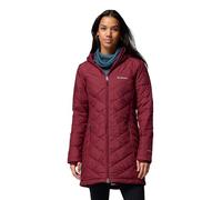 Columbia Heavenly Manteau long à capuche pour femme, veste matelassée à capuche, vin riche, taille XS