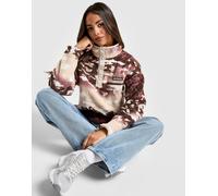 Columbia Helvetia Crop Print Fleece - Maron XS