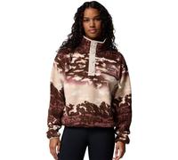 Columbia - Polaire imprimée demi-pressionnée - Helvetia II Printed Cropped Half Snap Tobacco Sisters Dark Stone pour Femme - Taille S - Marron Marron S