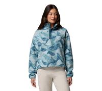 Columbia - Polaire à col montant demi-pressionné - Helvetia II Printed Cropped Half Snap Marine Light Sunscape pour Femme en Nylon - Taille S - Bleu Bleu S