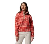 Columbia - Polaire coupe courte à col montant demi-pressionné - Helvetia II Printed Cropped Half Snap Poppy Red Retrotree pour Femme en Nylon - Taille Rouge XL