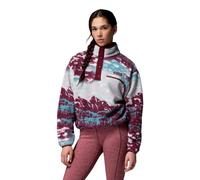 Columbia - Polaire imprimée demi-pressionnée - Helvetia II Printed Cropped Half Snap Rich Wine Sisters Rich Wine pour Femme - Taille L - Bordeaux Bordeaux L