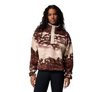 Columbia - Helvetia II Printed Cropped Half Snap - Polaire femme Tobacco Sisters / Dark Stone - XS