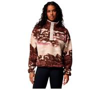 Columbia - Polaire imprimée demi-pressionnée - Helvetia II Printed Cropped Half Snap Tobacco Sisters Dark Stone pour Femme - Taille XL - Marron Marron XL