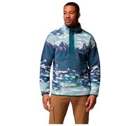 Columbia - Polaire imprimée demi-pressionnée - Helvetia II Printed Half Snap Fleece x Snowleader Crushed Blue Sisters pour Homme - Taille M - Bleu Bleu M