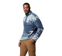 Columbia - Helvetia II Printed Half Snap Fleece - Polaire homme Crushed Blue Sisters - XXL