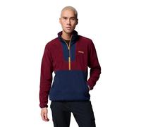 Columbia Homme Sequoia Grove Half Zip Fleece Pull En Polaire, Rich Wine, Collegiate Navy, S EU