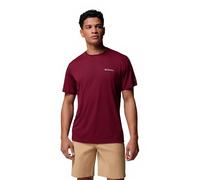 Columbia Homme Zero Rules Light Short Sleeve Crew T-Shirt Technique À Manches Courtes, Vin Riche, S EU