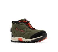 Columbia KIDS FIRECAMP MID 2 WATERPROOF Chaussures Montantes De Randonnée Et Trekking imperméables Mixte enfant, Vert (Nori x Red Quartz) - Children, 30 EU