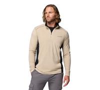 Columbia Chemise de randonnée Klamath Range II Demi-fermeture éclair Fossile Ancien/Noir L Homme