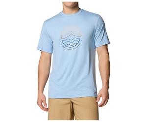 Columbia - Kwick Hike Graphic S/S Tee - T-shirt - S - ripple blue heather / peaked lifestyle