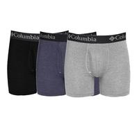 Columbia Lot de 3 Boxers Tri Blend pour Homme, Noir/Gris/Bleu Marine, XX-Large