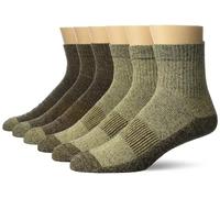 Columbia Lot de 6 paires de chaussettes pour homme avec contrôle de l'humidité, Kaki/marron, 6-12