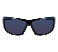 Columbia Men's Sunglasses C525SP UTILIZER - Shiny Black & Blue/Blue Mirror with Blue Mirror Lens