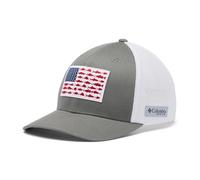Columbia Mixte PFG Mesh™ Fish Flag Novelty-Baseball-Caps, Titane, Blanc., S-M EU