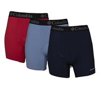 Columbia Omni Freeze Zero Boxer Brief 3 Pack Boxeur ajusté, Rouge Montagne/Bleu Marine/Bleu Marine, L (Lot de 3) Homme