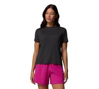 Columbia T-Shirt Graphique Parsons à Dos Pointu pour Femme, t-Shirt à Manches Courtes, Noir chiné/Floral Amusant, Taille M