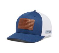 Columbia Sportswear Casquette PFG en cuir avec drapeau en maille Carbone/Blanc S/M