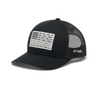 Columbia PFG Casquette Unisexe en Maille avec Motif Drapeau à Broderies de Poissons, Noir/Gris Froid, Taille Unique