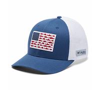 Columbia PFG Casquette Unisexe en Maille, Motif Drapeau avec Poissons, Bleu Vif/Blanc (Night Tide/White), XXL