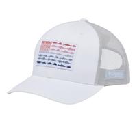 Columbia PFG Fish Flag Mesh Snap Back Capuchon, Blanc/Gris Froid/Drapeau de Poisson, Taille Unique Mixte