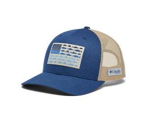Columbia PFG Fish Flag Mesh Snap Back Capuchon, Carbone/fossile Ancien, Taille Unique Mixte