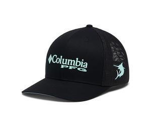 Columbia PFG Logo Mesh Ball Casquette-Mid, Noir/Gulf Stream, L-XL Mixte