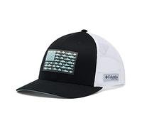 Columbia PFG Mesh Snap Back Fish Flag Ball Cap Bonnet en Maille, Noir/Blanc, Taille Unique Mixte