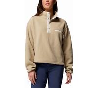 Columbia - Polaire à col montant demi-pressionné - Helvetia II Cropped Half Snap Fleece Ancient Fossil Dark Stone Chalk pour Femme en Nylon - Taille L Beige L