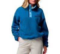 Columbia - Polaire à col montant demi-pressionné - Helvetia II Cropped Half Snap Fleece Phoenix Blue Rainy Day en Nylon - Taille S - Bleu Bleu S