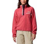Columbia - Polaire à col montant demi-pressionné - Helvetia II Cropped Half Snap Fleece Washed Red Moonvista Dark Stone pour Femme en Nylon - Taille Rouge XS