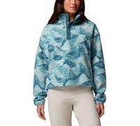Columbia - Polaire à col montant demi-pressionné - Helvetia II Printed Cropped Half Snap Marine Light Sunscape pour Femme en Nylon - Taille XS - Bleu Bleu XS